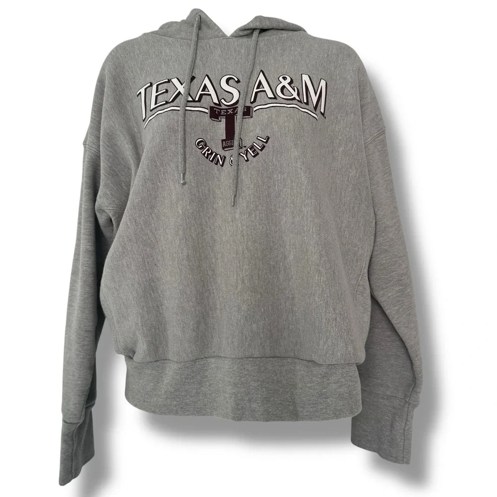 Vintage Texas A&M Champion Reverse Weave sweatshirt size XL Hoodie 90s College - Picture 4 of 7